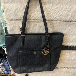 Michael Kors Navy Blue Tote Bag